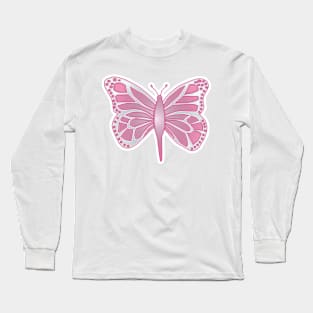 Pink Butterfly Long Sleeve T-Shirt